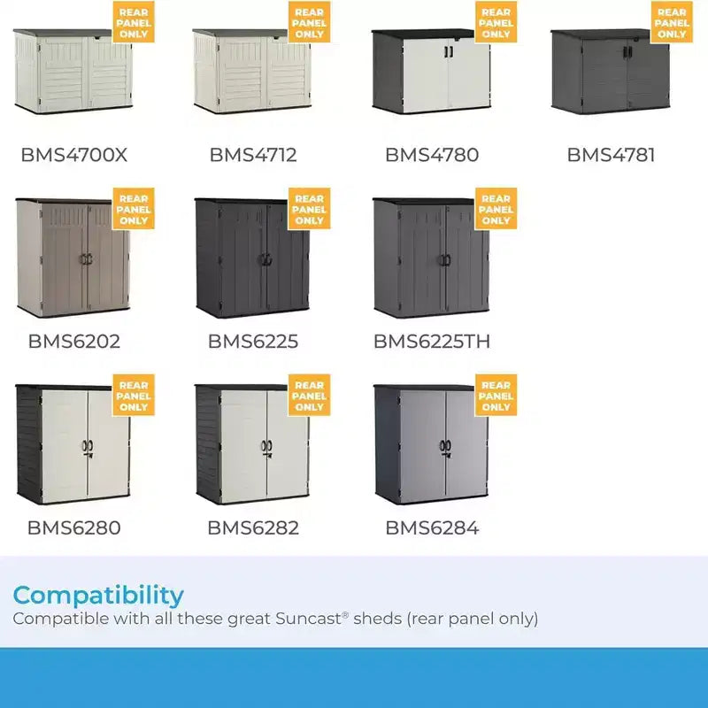 Juego de 4 estantes horizontales/verticales XL para cobertizos, almacenamiento exterior en pared, negro