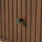 Mesita de noche moderna de madera con 2 cajones