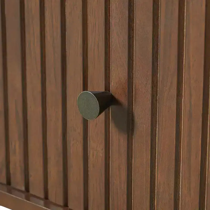 Mesita de noche moderna de madera con 2 cajones