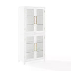 Crosley 70" Roarke Glass Door Kitchen Pantry Storage Cabinet White