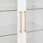 Armario de almacenamiento de cocina Roarke de 70" con puerta de cristal, blanco