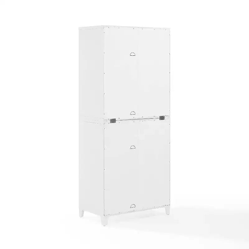 Armario de almacenamiento de cocina Roarke de 70" con puerta de cristal, blanco