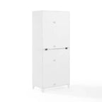Armario de almacenamiento de cocina Roarke de 70" con puerta de cristal, blanco