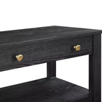 Mesa de Noche Comfort Pointe Delano Negra: 2 Cajones, Chapa de Roble, Correderas Metálicas, No Requiere Ensamblaje