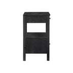 Mesa de Noche Comfort Pointe Delano Negra: 2 Cajones, Chapa de Roble, Correderas Metálicas, No Requiere Ensamblaje
