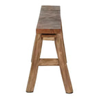 Banco esbelto Acacia Marrón: Madera maciza, rectangular, sin tapizar, asiento para recibidor
