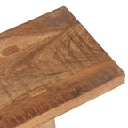 Banco esbelto Acacia Marrón: Madera maciza, rectangular, sin tapizar, asiento para recibidor