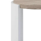 Mesa auxiliar Zoma acabado blanco/roble