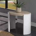 Mesa auxiliar Zoma acabado blanco/roble