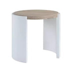 Mesa auxiliar Zoma acabado blanco/roble