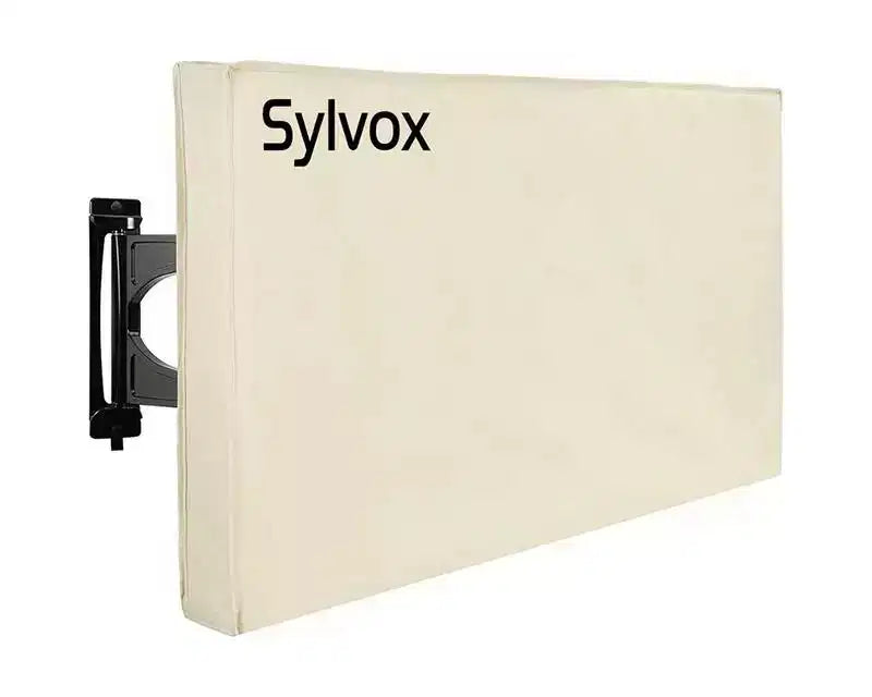 Sylvox Outdoor TV Cover 65 Flat Screen Protector Television, Weatherproof Dustproof Protector with Remote Pocket, Fit LED, LCD, QLED Smart TVs, Gery