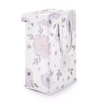 Sweet Jojo Designs Girl Foldable Laundry Hamper with Handles Watercolor Floral Lavender Purple Pink and Grey