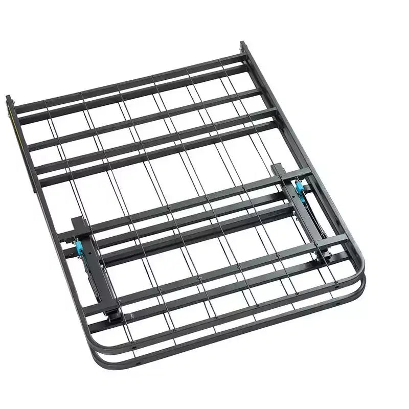 Base de cama con plataforma de acero, cama plegable de 14 pulgadas de alto