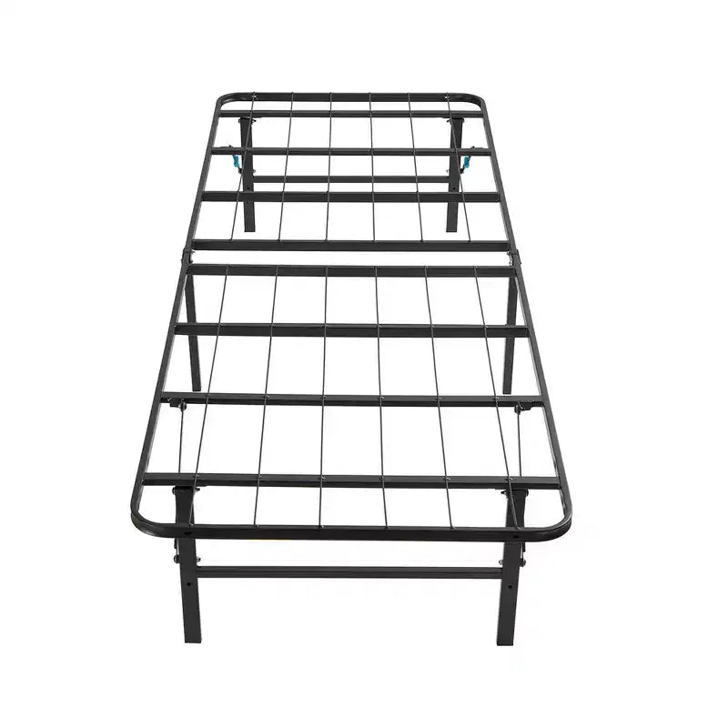 Base de cama con plataforma de acero, cama plegable de 14 pulgadas de alto