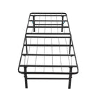 Base de cama con plataforma de acero, cama plegable de 14 pulgadas de alto