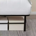 Base de cama con plataforma de acero, cama plegable de 14 pulgadas de alto